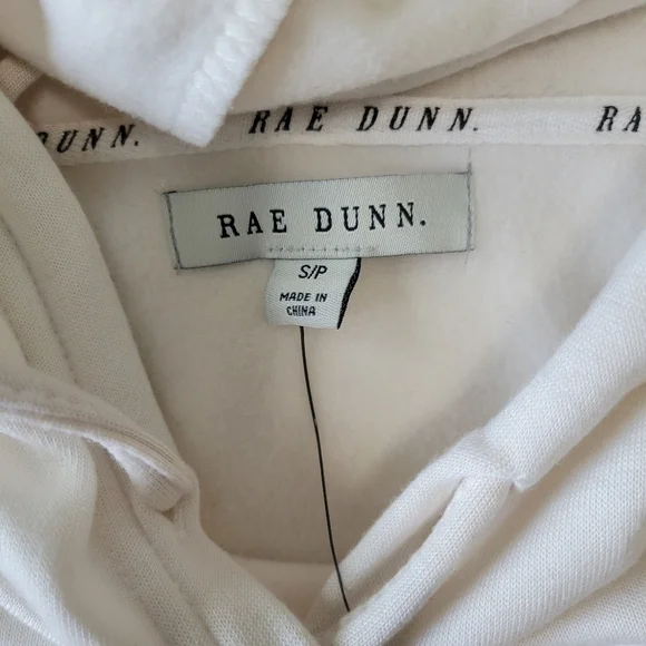 Rae Dunn 2 Piece CHILL Set Hoodie & Jogger Set S Cream/Pink Soft NWT - Picture 12 of 16